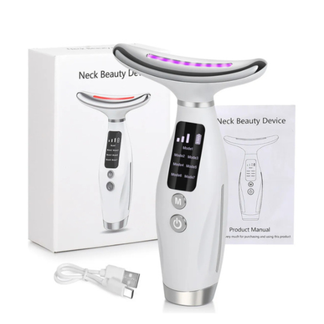 MASAJEADOR FACIAL LUZ LED 7 COLORES