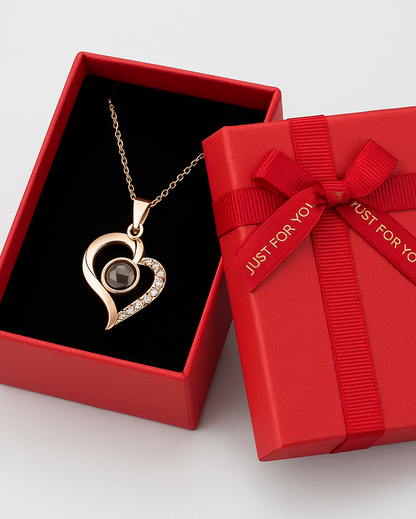 Collar Te Amo en 100 idiomas + Caja Regalo Premium