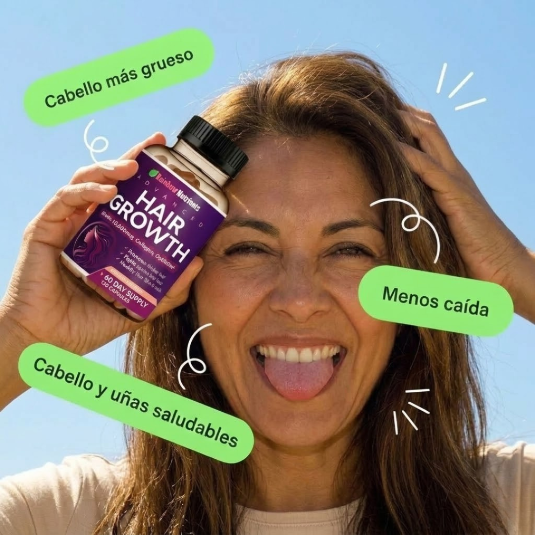 Adiós Cabello Estancado con Hair Growth Advanced™ X 120 Cápsulas