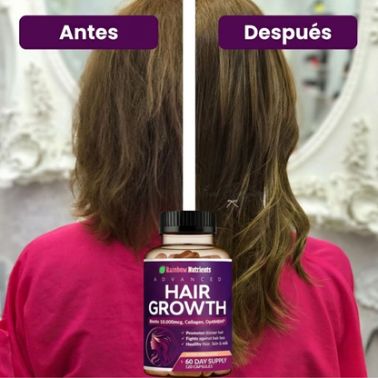 Adiós Cabello Estancado con Hair Growth Advanced™ X 120 Cápsulas