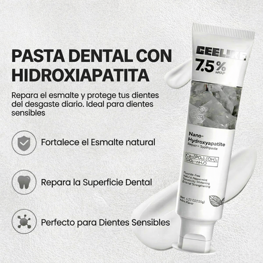 ¡Adiós a los dientes amarillos! Crema Dental Blanqueadora y Reparadora