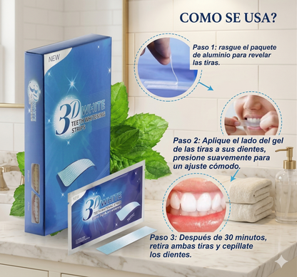 NO MAS DIENTES AMARILLOS: TIRAS BLANQUEADORAS DENTALES 1 CJA X7 PARES
