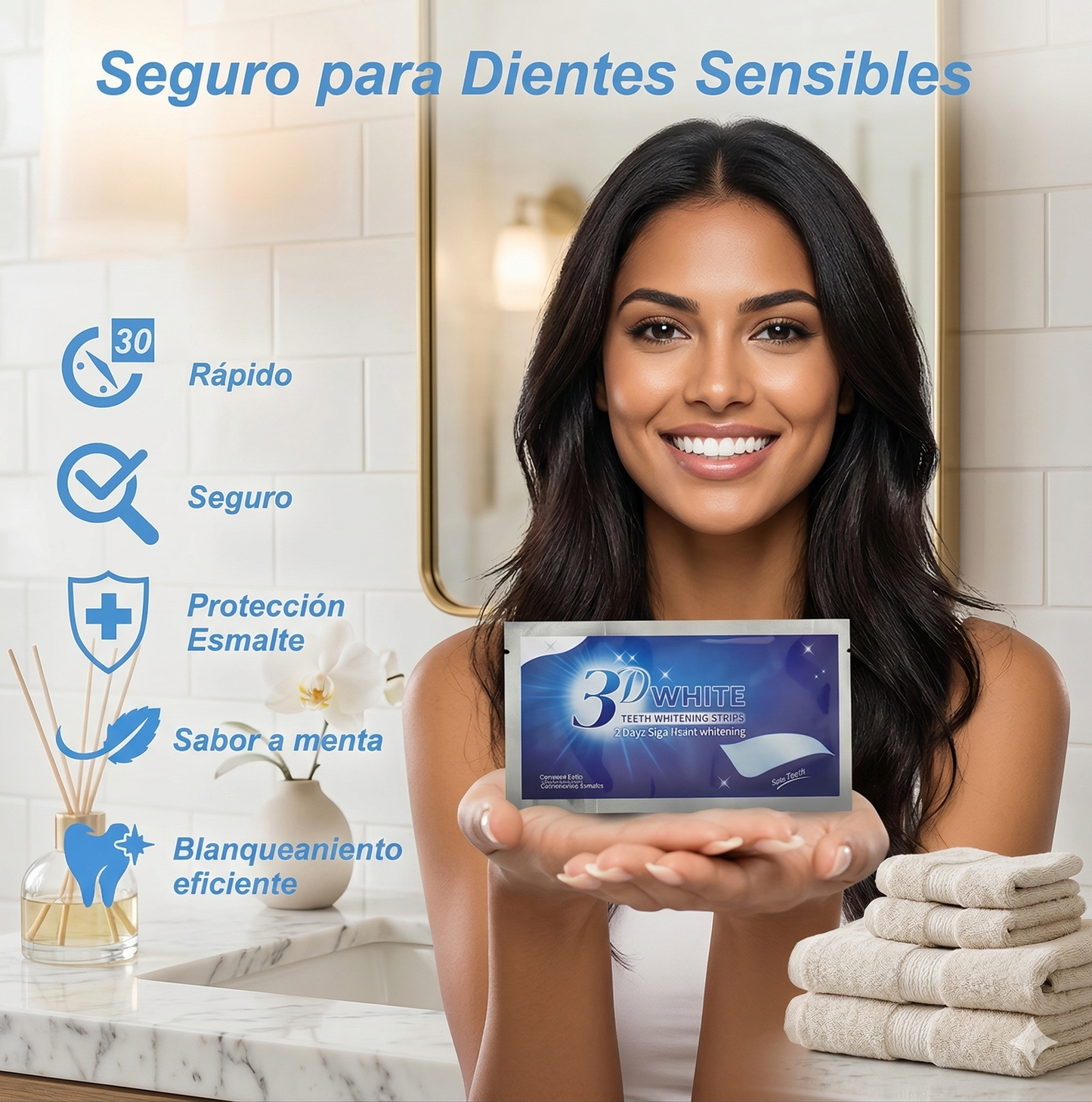NO MAS DIENTES AMARILLOS: TIRAS BLANQUEADORAS DENTALES 1 CJA X7 PARES