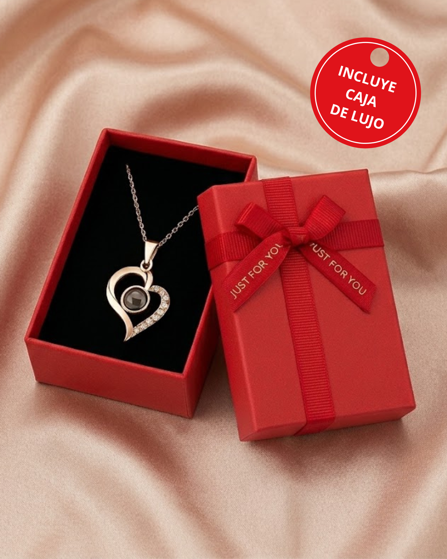 Collar Te Amo en 100 idiomas + Caja Regalo Premium